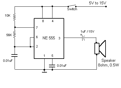 A Simple Electronic Buzzer Electronics Circuits Hobby Circuit Diagram