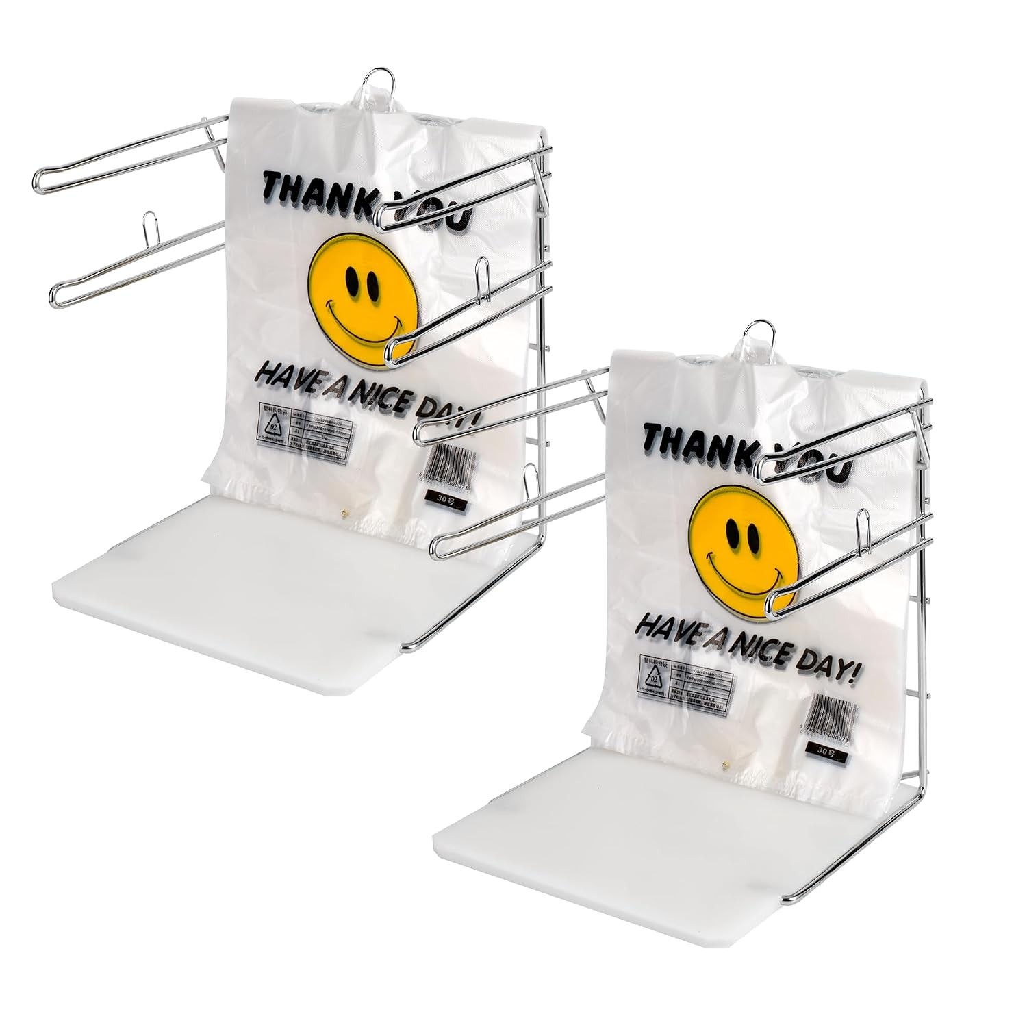 Kitchen Bag Holder 2-Pack Plastic Bag Stand Organizer for Kitchen Storage Kitchen Bag Holder 2-Pack Plastic Bag Stand Organizer for Kitchen Storage