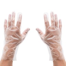 100pk Disposable Plastic Gloves for Food Prep Cooking Cleaning Restaurants picture