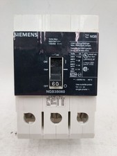 SIEMENS NGB3B060 Circuit Breaker 30A 3P 480V NGB 30 Amp 3 Pole Used picture