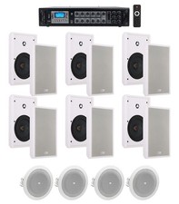 6-Zone Amplifier+12) White Wall+4) JBL Ceiling Speakers For Restaurant/Bar/Cafe picture