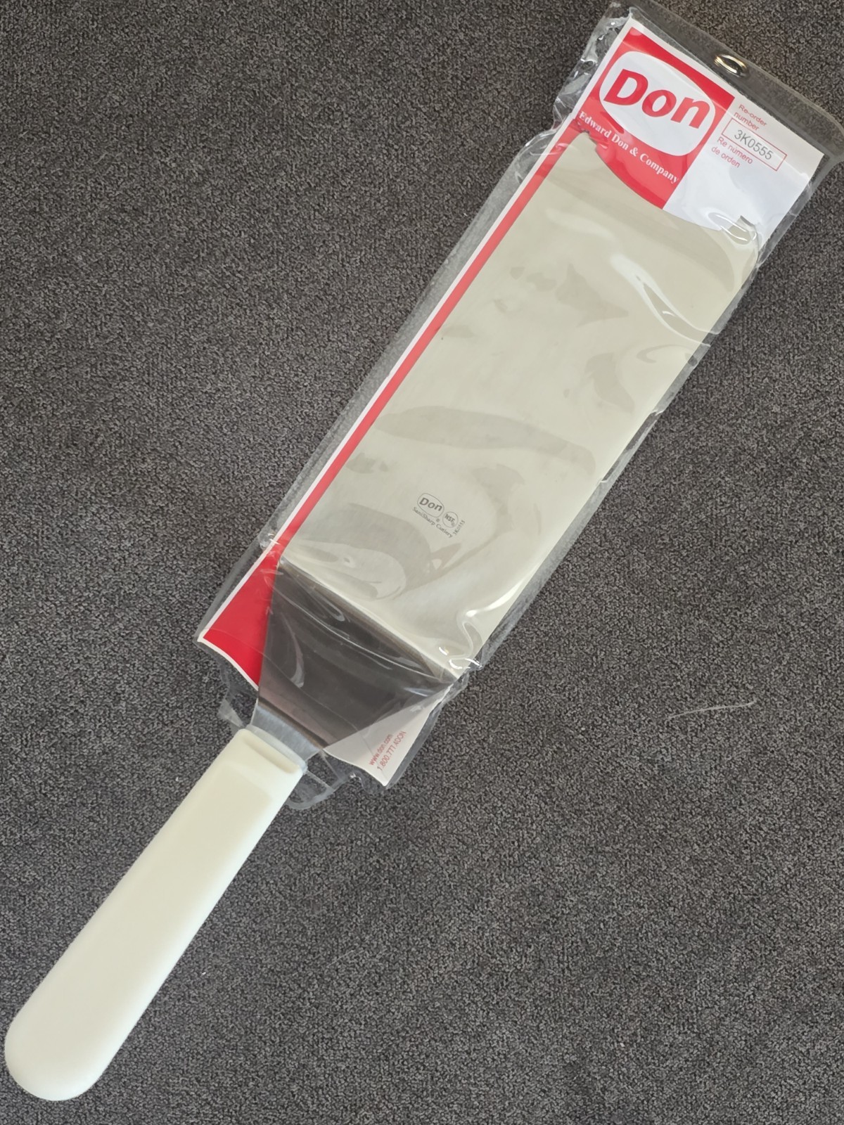Edward Don Turner Solid 8 x 3 White Handle, NOS, 3K0555 Edward Don Turner Solid 8 x 3 White Handle, NOS, 3K0555