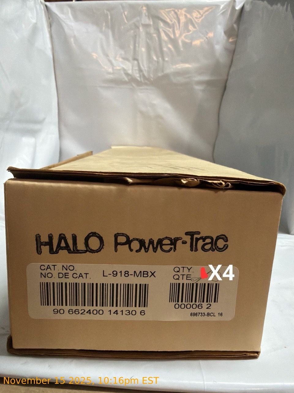 NEW 4 Pack Halo L-918-MBX Black 18\ NEW 4 Pack Halo L-918-MBX Black 18\