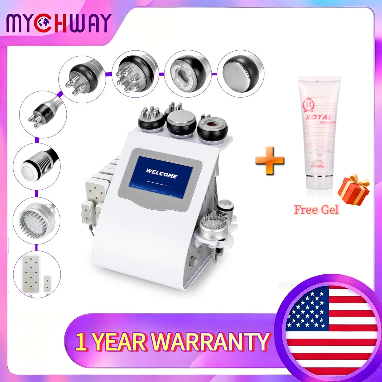 9 in 1 Beauty Machine Electric Body Massage Device Body Skin Care at Home Salon