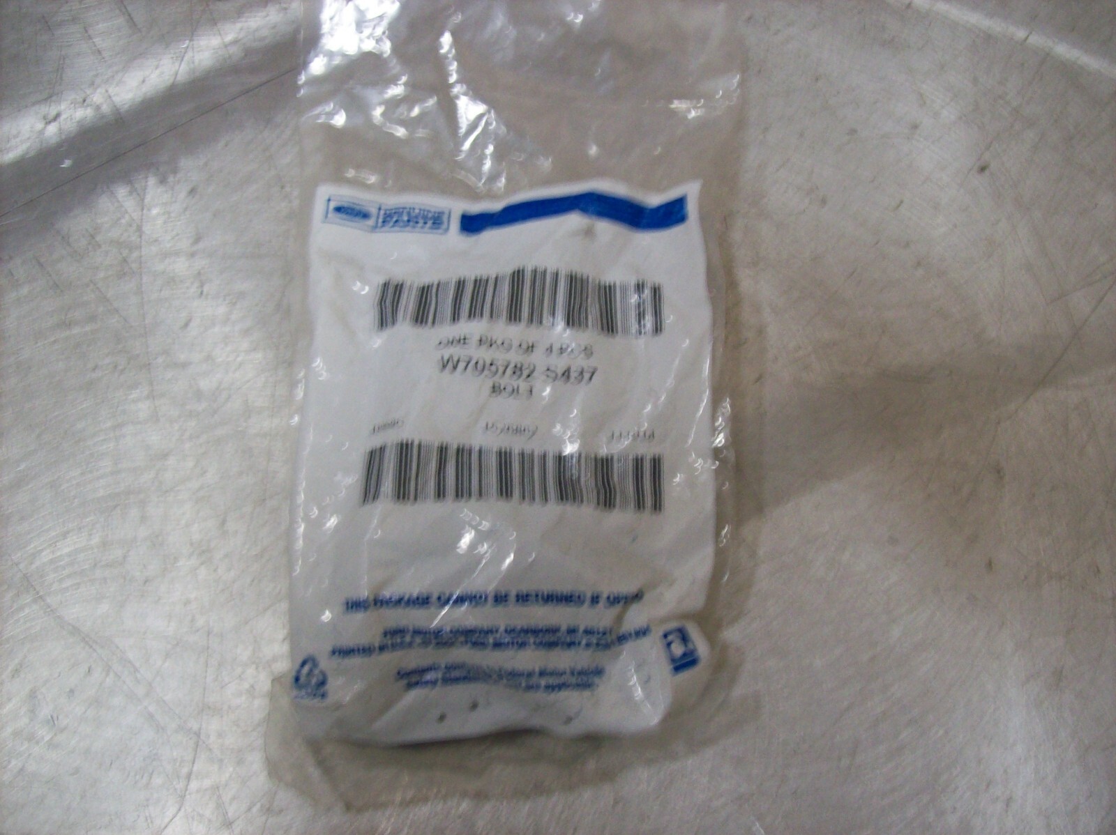 #B) Ford Genuine OEM PACK of FOUR Bolts W705782-S437 #B) Ford Genuine OEM PACK of FOUR Bolts W705782-S437