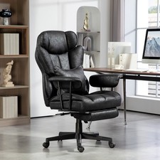 HOMCOM 400LBS Big and Tall Office Chair with Foot Rest and Wide Seat Black picture