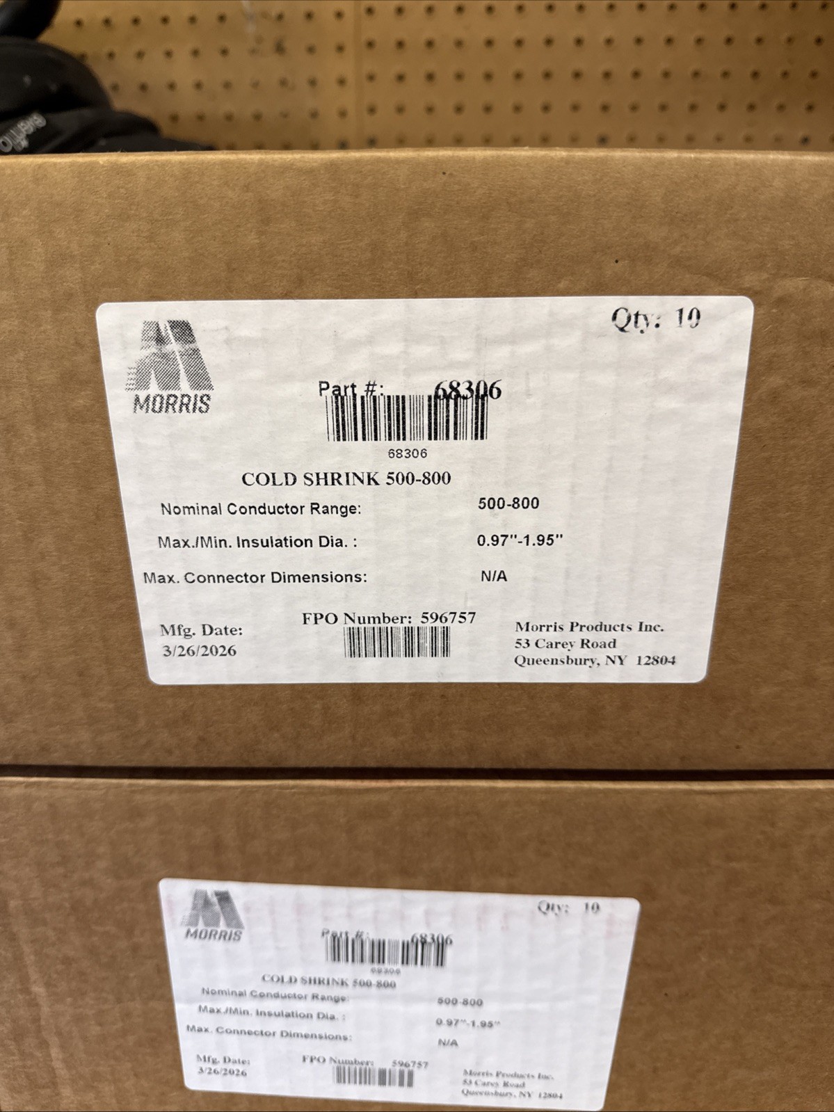 Cold Shrink 68306 0.97”-1.95” 500-800 Box Of 10
