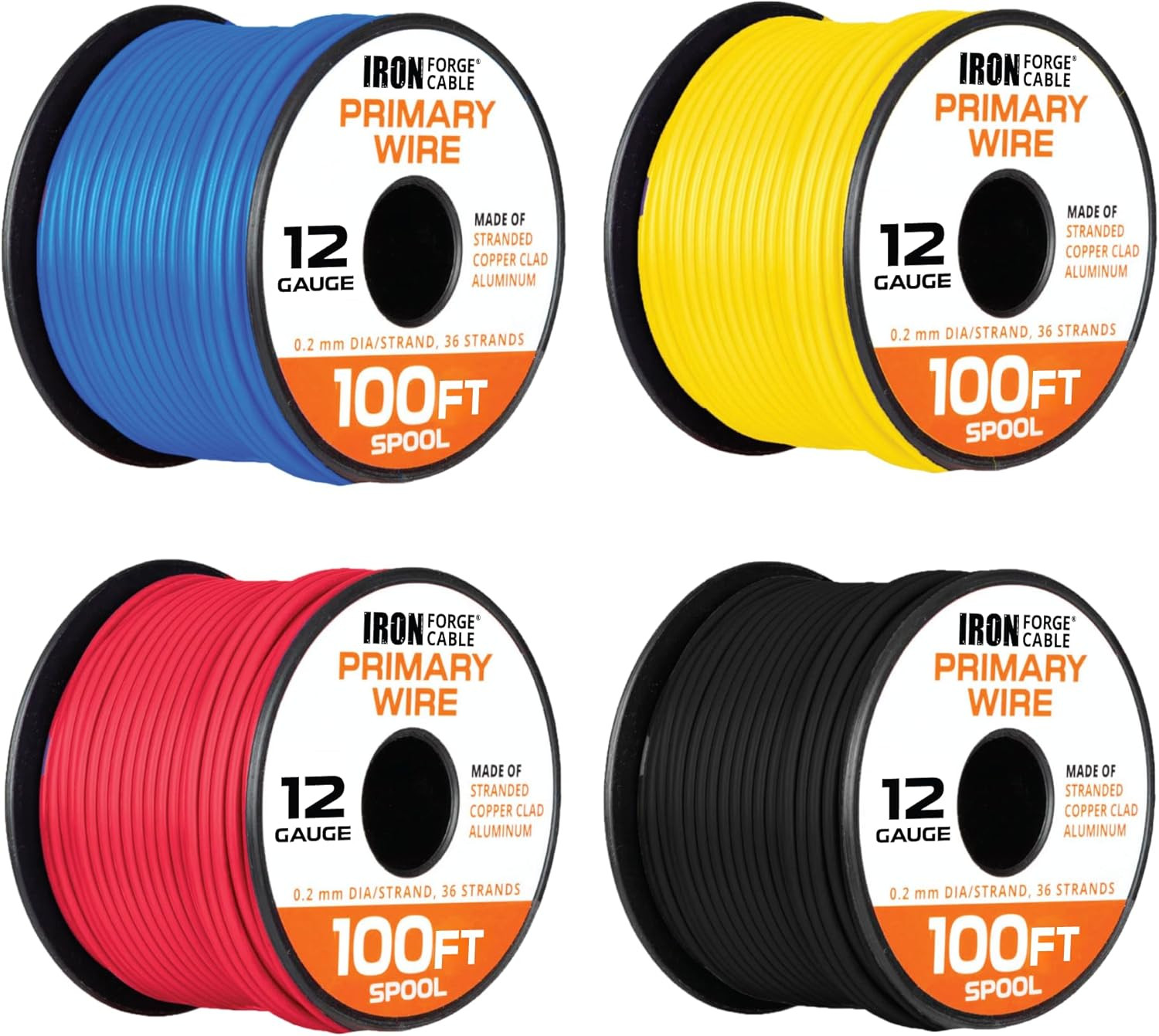 12 Gauge Automotive Wire - 4 Roll, 100 Ft per Roll 12 Gauge Automotive Wire - 4 Roll, 100 Ft per Roll