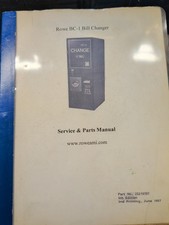 Rowe BC-1 Bill Changer Service And Parts Manual June 1987 picture