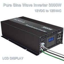 WZRELB 3000W Pure Sine Wave Inverter 12V DC Power Converter System Camp RV *qq picture