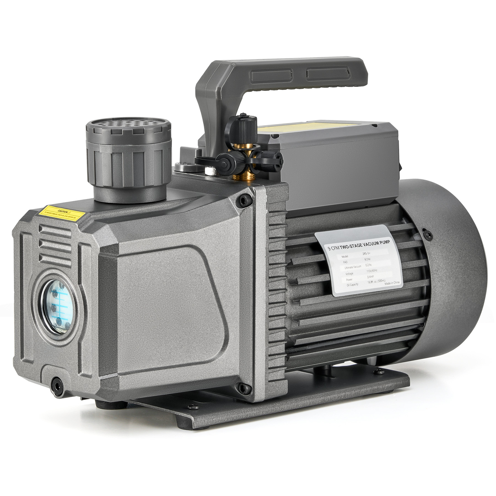 2 Stage Vacuum Pump 9 cfm 3/4 hp Rotary Vane Vacuum Pump 1.5 Micron Vacuum Oil 2 Stage Vacuum Pump 9 cfm 3/4 hp Rotary Vane Vacuum Pump 1.5 Micron Vacuum Oil