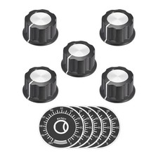 5pcs 6mm Insert Shaft Potentiometer Rotary Knob with 40mm 0-100 Dial Face Plate picture