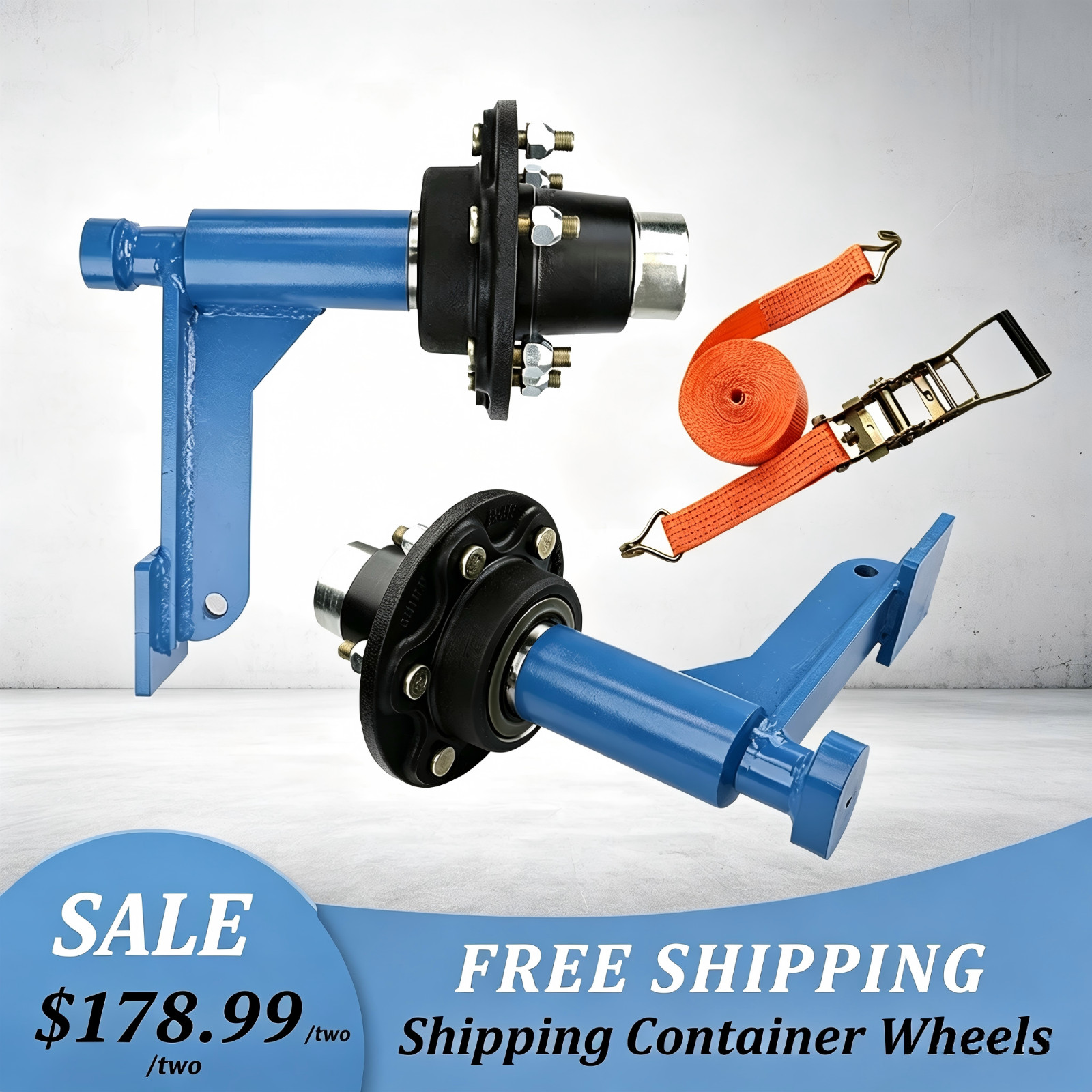 2-Pack 8800lbs Shipping Container Wheels 6-Lug Kit Heavy Ship Container Axles 2-Pack 8800lbs Shipping Container Wheels 6-Lug Kit Heavy Ship Container Axles