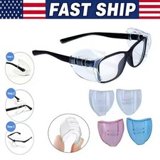 1~200 Pairs Side Shields For Eye Glasses Slip On Safety Glasses Shield Universal picture