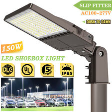 150W LED Parking Lot Light with Photocell Outdoor Commercial Shoebox Street Lamp picture