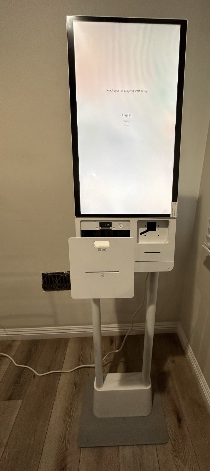 Samsung KM24A Touch Screen Kiosk with Full Stand and Printer