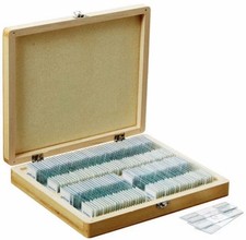 AmScope PS100B 100pc Prepared Biological Microscope Glass Slides Set B picture