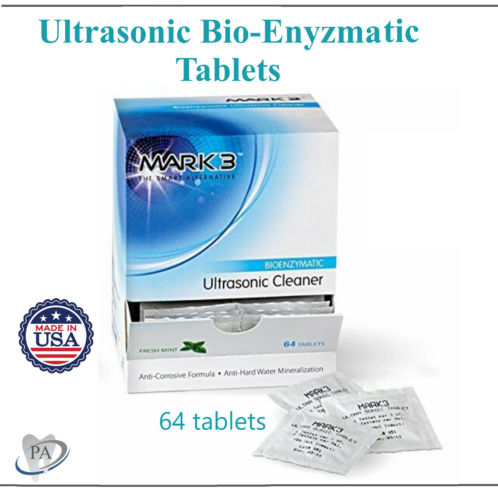 Dental ULTRASONIC ENZYME TABLETS BX/64 Instrument Pre-soak or Evac system Clean Dental ULTRASONIC ENZYME TABLETS BX/64 Instrument Pre-soak or Evac system Clean
