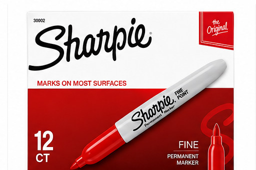 Sharpie Fine Point Permanent Marker Red 12 Count Pack 30002 New Sealed