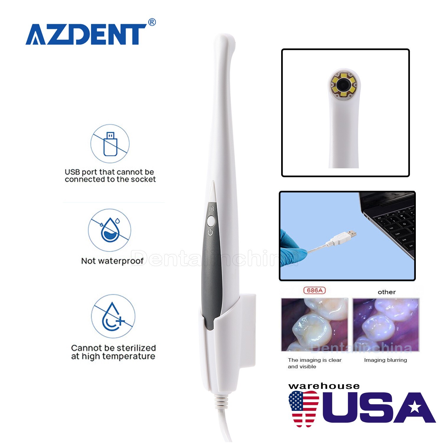 Dental Intraoral Camera USB Digital Imaging Intra Oral HD Camera 13.0 Mega Pixel Dental Intraoral Camera USB Digital Imaging Intra Oral HD Camera 13.0 Mega Pixel