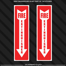 FIRE EXTINGUISHER Sticker Decals Inspection Smoke Alarm Emergency Caution 2x USA picture