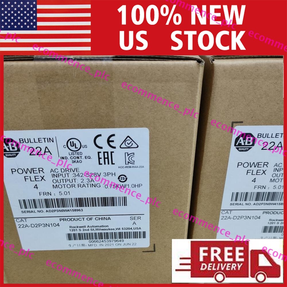 NEW PLC 22A-D2P3N104 /A Powerflex 4 AC Drive 1HP Surplus New 22A D2P3N104 NEW PLC 22A-D2P3N104 /A Powerflex 4 AC Drive 1HP Surplus New 22A D2P3N104
