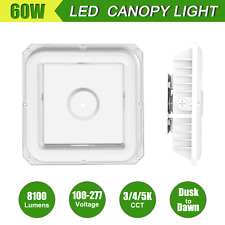 60 Watt LED Canopy Light with Photocell Parking Lot Gas Station Lamp IP65 3/4/5K picture
