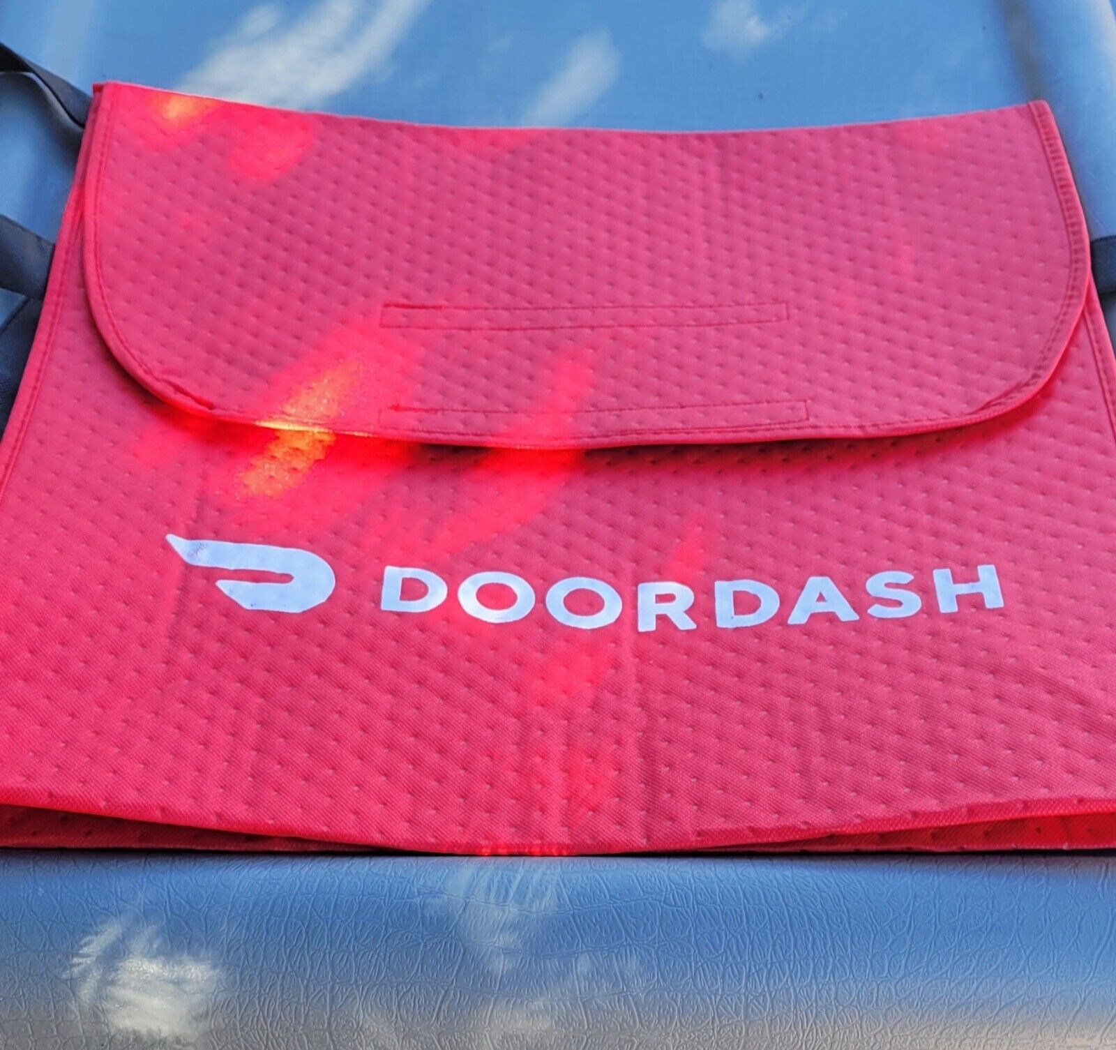 🔥 New Doordash 2PK Insulated Pizza Bag Red & Black 9 x 19 x 6 