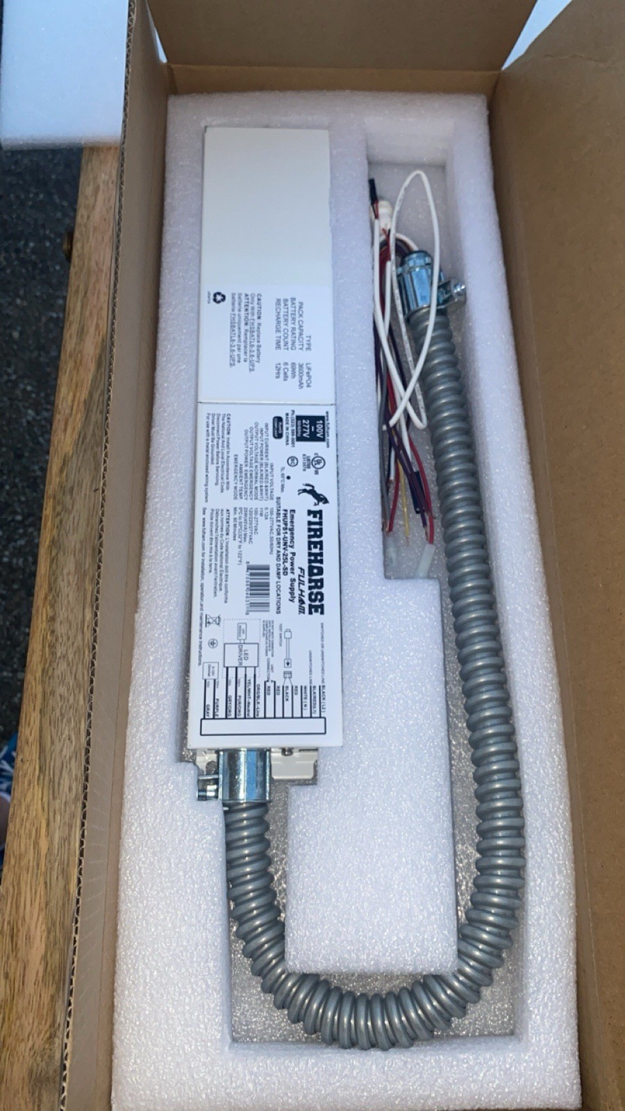 FireHorse Emergency Power Supply UPS Unit FHUPS1-UNV-25L-SD
