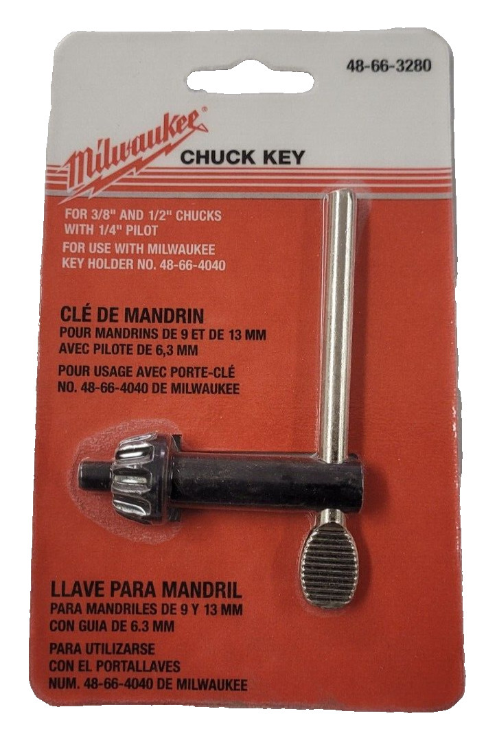 Milwaukee 48-66-3280 K32 Chuck Key Jacobs w/ 1/4