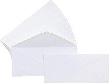 #10 Business Letter Envelopes W/ Gummed Seal No Tint White 500-Pack picture