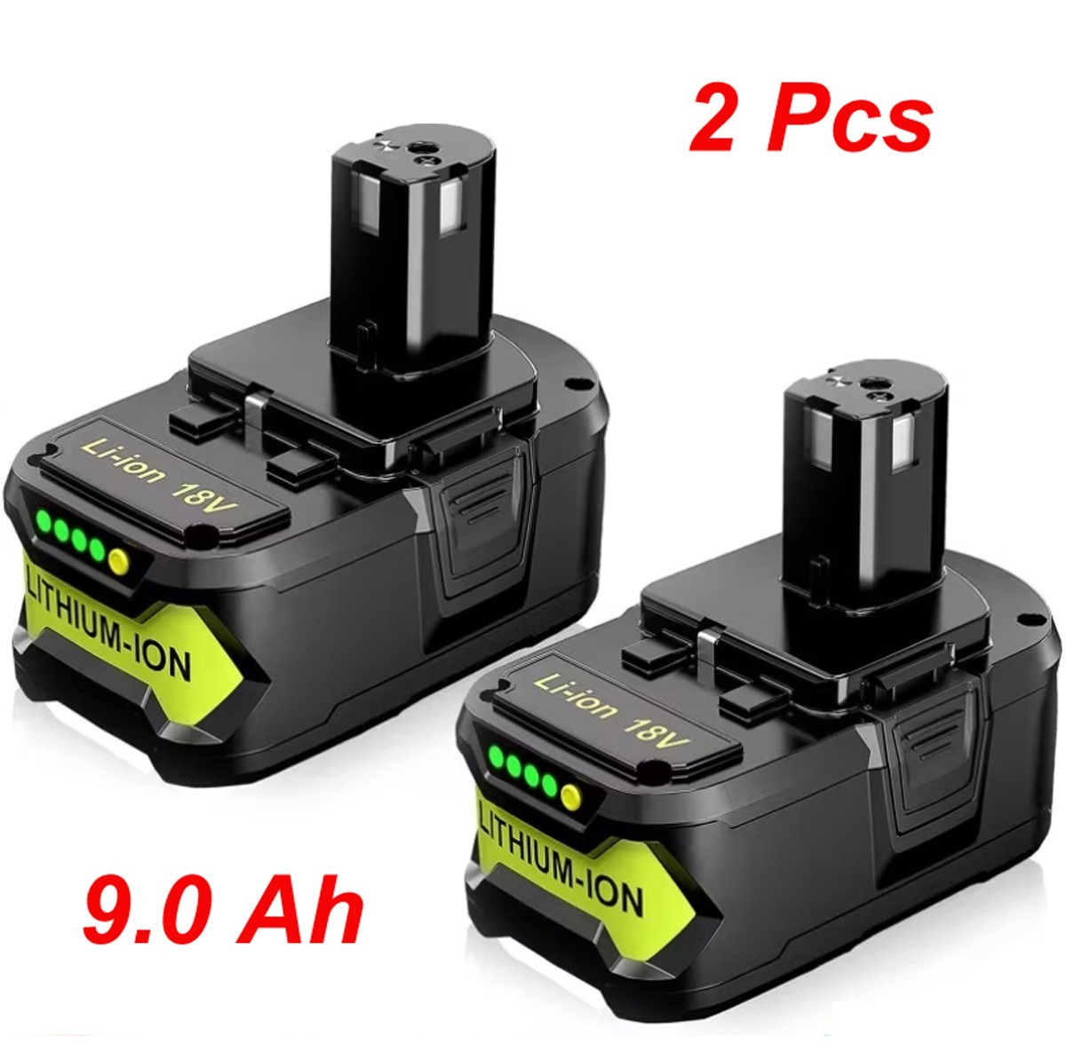 2 Pack 9.0Ah Li-ion Battery For Ryobi 18V One P108 P103 P105 P107 P109 P104 P103 2 Pack 9.0Ah Li-ion Battery For Ryobi 18V One P108 P103 P105 P107 P109 P104 P103
