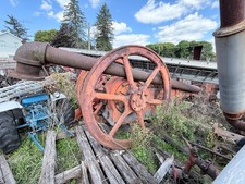 Antique Superior 25 HP Oilfield Stationary Gas Engine - Vintage Dual Flywheel picture