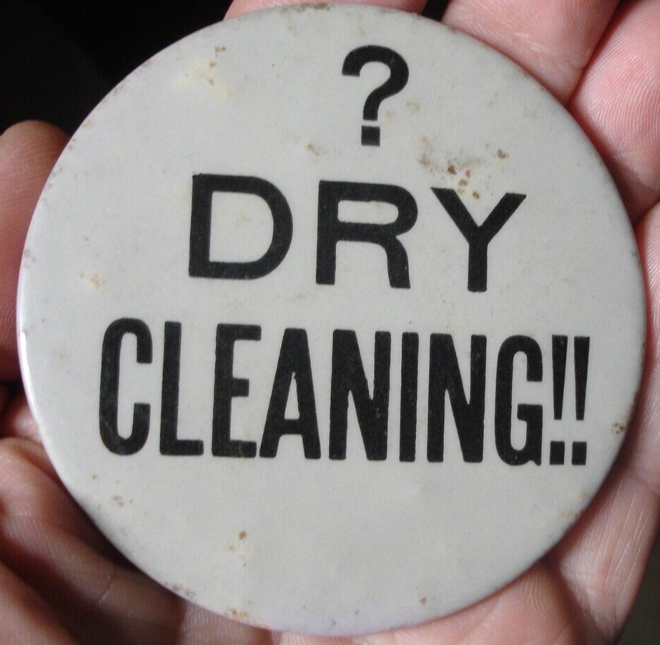 neat vintage QUESTION DRY CLEANING big 3