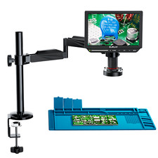 Elikliv EM4K Flex 4K 2000x Digital Microscope: 52MP Ring Light, Soldering & Coin picture
