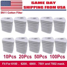 10/20/50Pcs 5N11 Cotton Filter Replacement For 6200 6800 7502 Respirator Filters picture