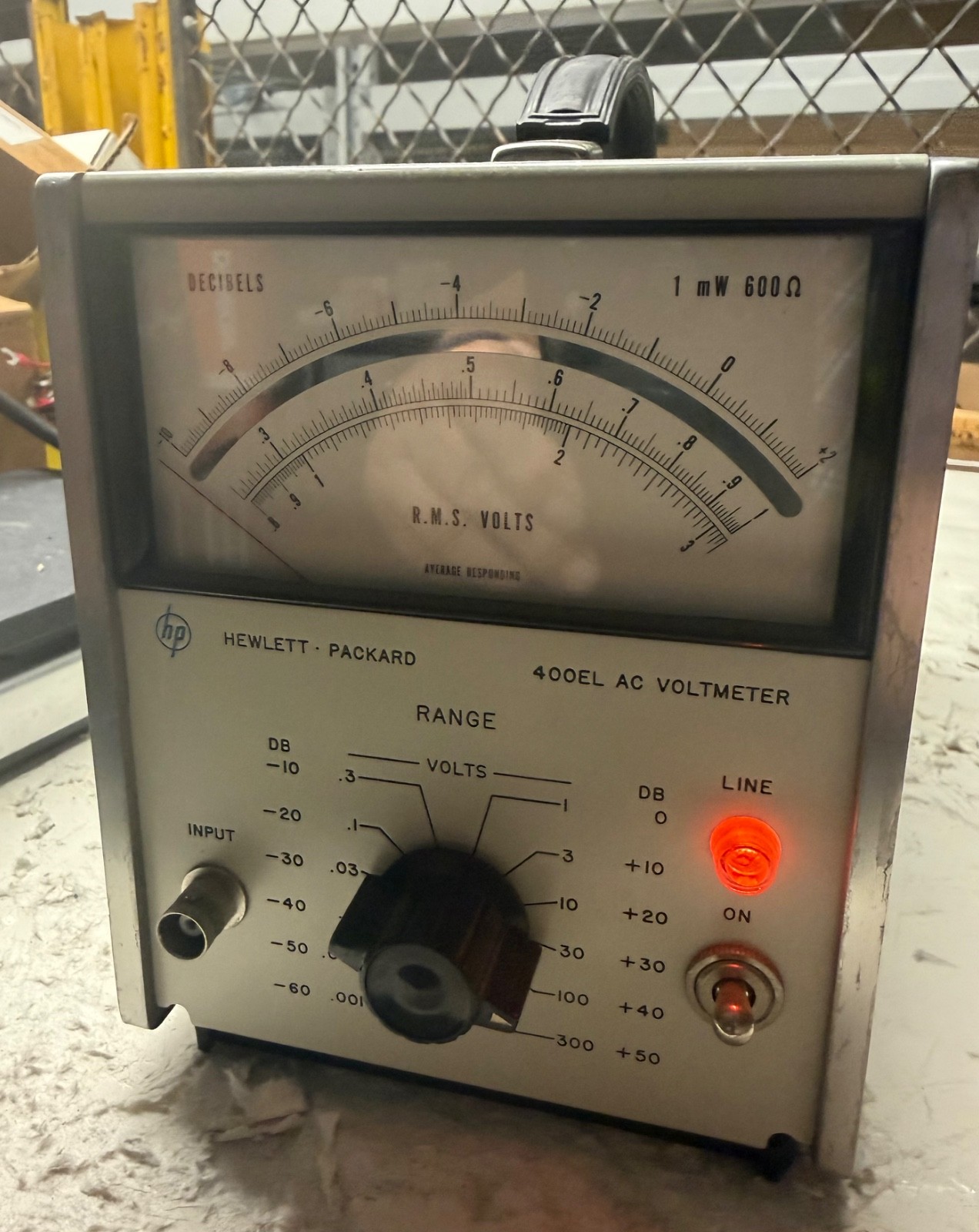 Hewlett-Packard 400EL AC Solid State RMS Voltmeter 0.001-300V 10Hz to 10MHz Hewlett-Packard 400EL AC Solid State RMS Voltmeter 0.001-300V 10Hz to 10MHz