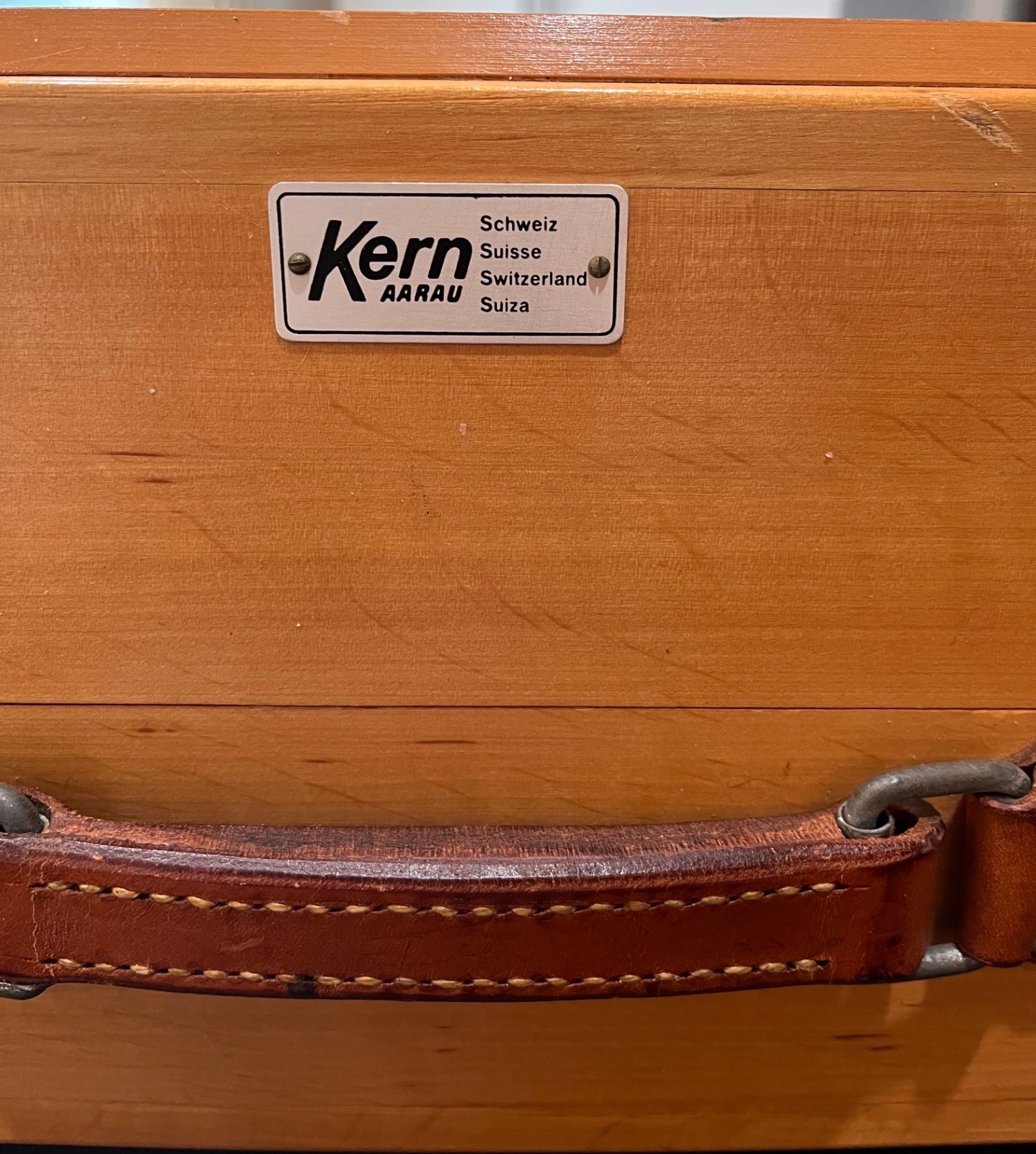 Vintage Kern Aarau Full-Circle Polarimeter No 92527 Switzerland w/ Wooden Case
