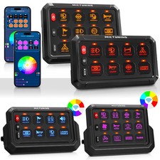 MICTUNING LED Wireless Switch Panel 4/6/8/12 Gang Remote/APP Control Circuit Box picture