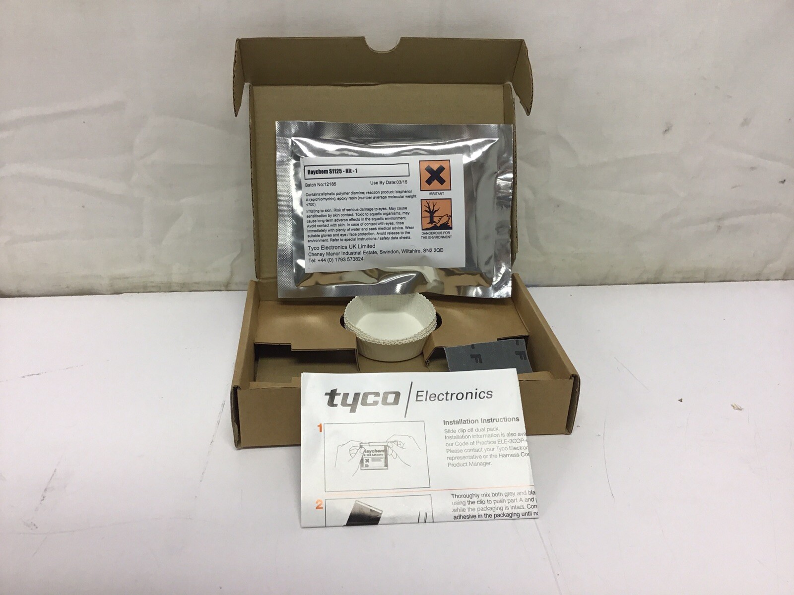 NEW Tyco TE S1125-KIT-1 Thermofit Adhesive S-1125 Epoxy Kit, 5-OneTime Pouches NEW Tyco TE S1125-KIT-1 Thermofit Adhesive S-1125 Epoxy Kit, 5-OneTime Pouches