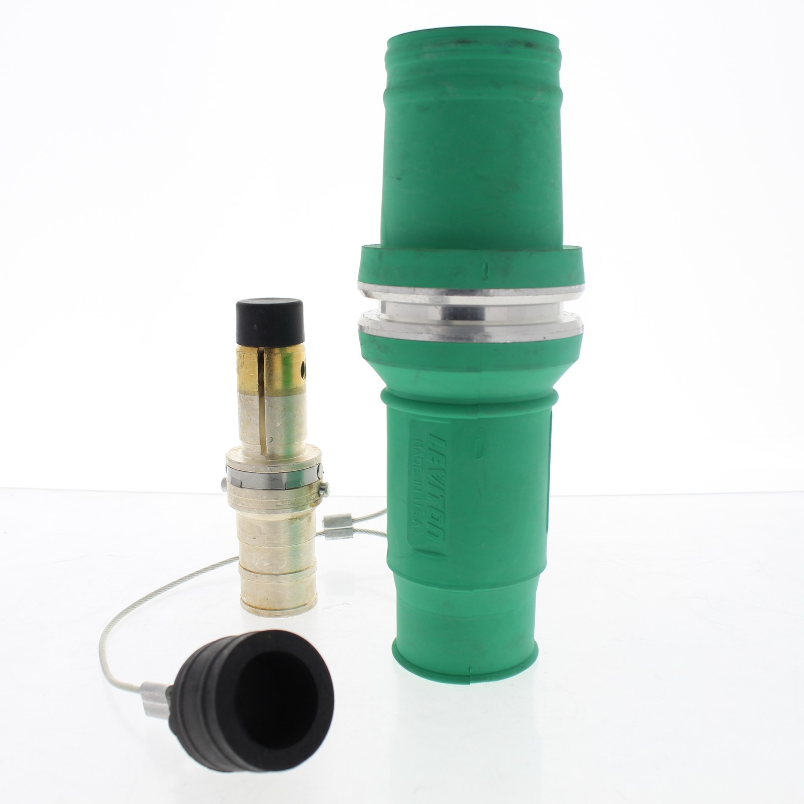 Leviton Green Rhino-Hide 49-Series Single Pole Complete Male Plug 1000V 1135A Leviton Green Rhino-Hide 49-Series Single Pole Complete Male Plug 1000V 1135A