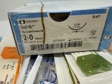 COVIDIEN SOFSILK Wax coated  Braided silk surgical sutures #ss677 + extras picture