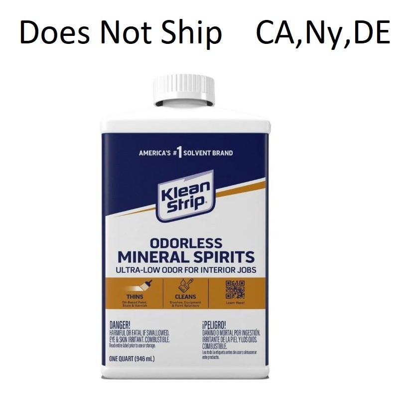 Klean Strip 32oz Mineral Spirits – Odorless, Fast-Dissolving Formula Klean Strip 32oz Mineral Spirits – Odorless, Fast-Dissolving Formula