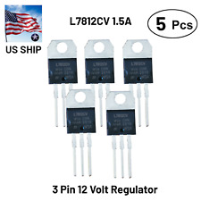 5PCS  L7812CV | 3 Pin Positive Voltage Regulator | 12V 1.5A TO-220 | US Ship picture
