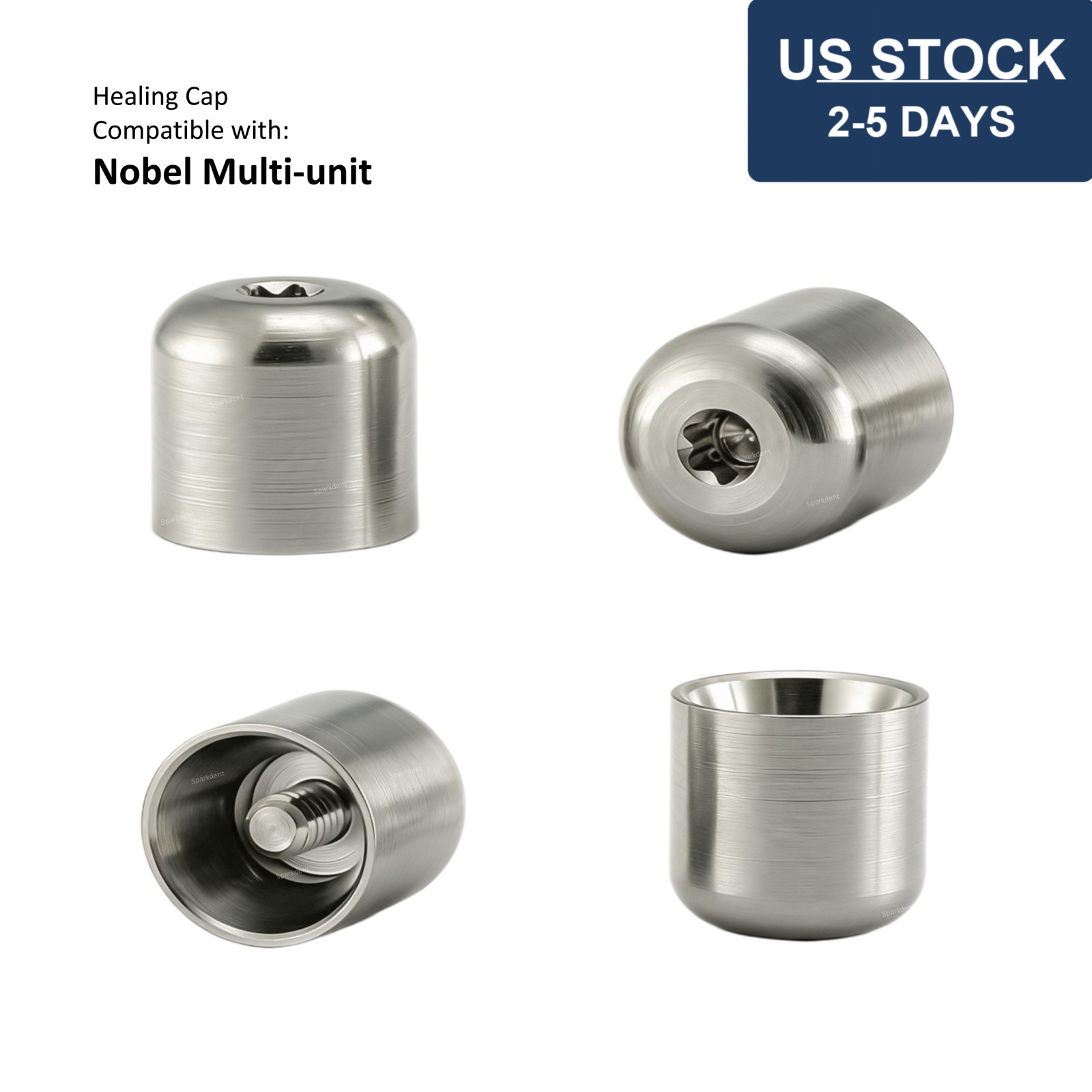 5Pcs Healing Cap Compatible With Nobel Multi Unit Abutment/Plus/Xeal, Ø4.8 M1.4 5Pcs Healing Cap Compatible With Nobel Multi Unit Abutment/Plus/Xeal, Ø4.8 M1.4