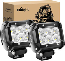 Nilight Led Pods 2Pcs 18W 1260LM Flood Off Road Lights for SUV ATV UTV 4x4 Boat picture
