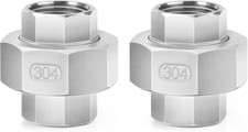 1 Inch NPT Female Union Pipe Fitting 304 Stainless Steel 2 Pack picture