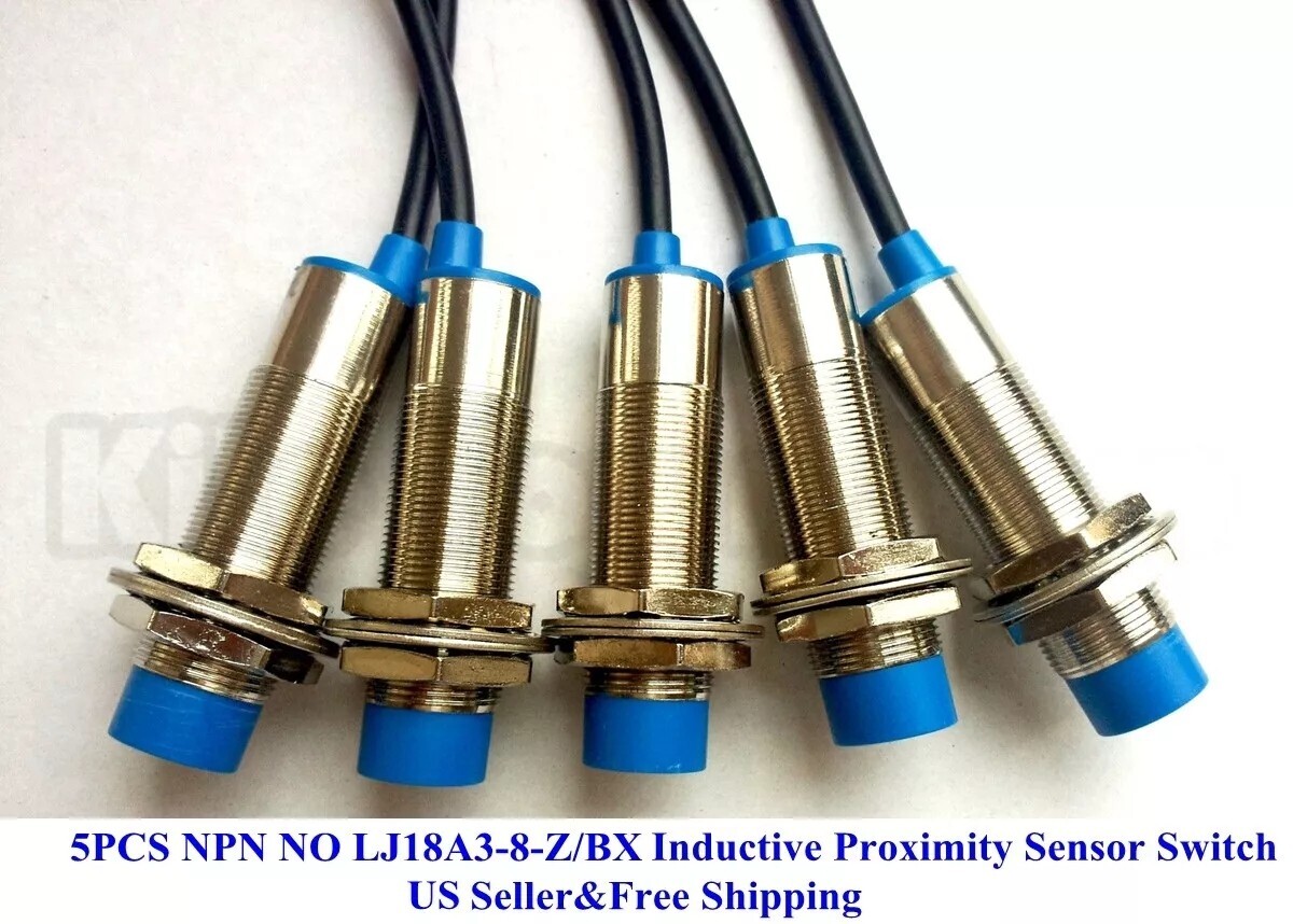 5Pcs NPN NO LJ18A3-8-Z/BX 8mm Inductive Proximity Sensor Switch DC 6-36V US 5Pcs NPN NO LJ18A3-8-Z/BX 8mm Inductive Proximity Sensor Switch DC 6-36V US