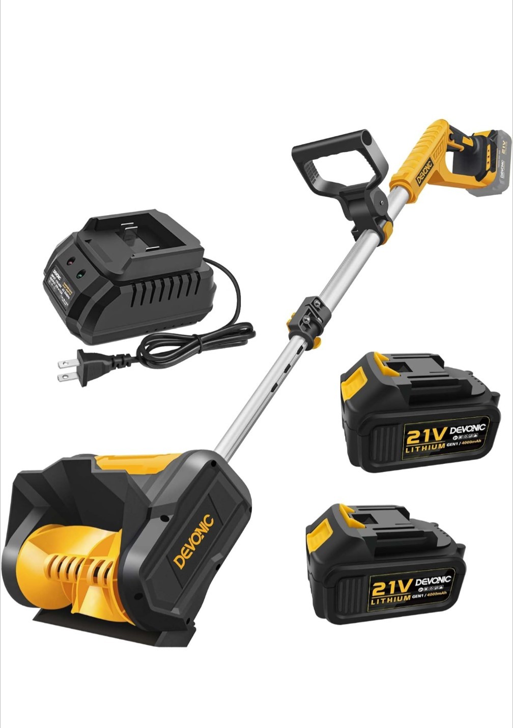DEVONIC Cordless Snow Shovel & Snow Blower 20V Electric | Lightweight Powerfu... DEVONIC Cordless Snow Shovel & Snow Blower 20V Electric | Lightweight Powerfu...