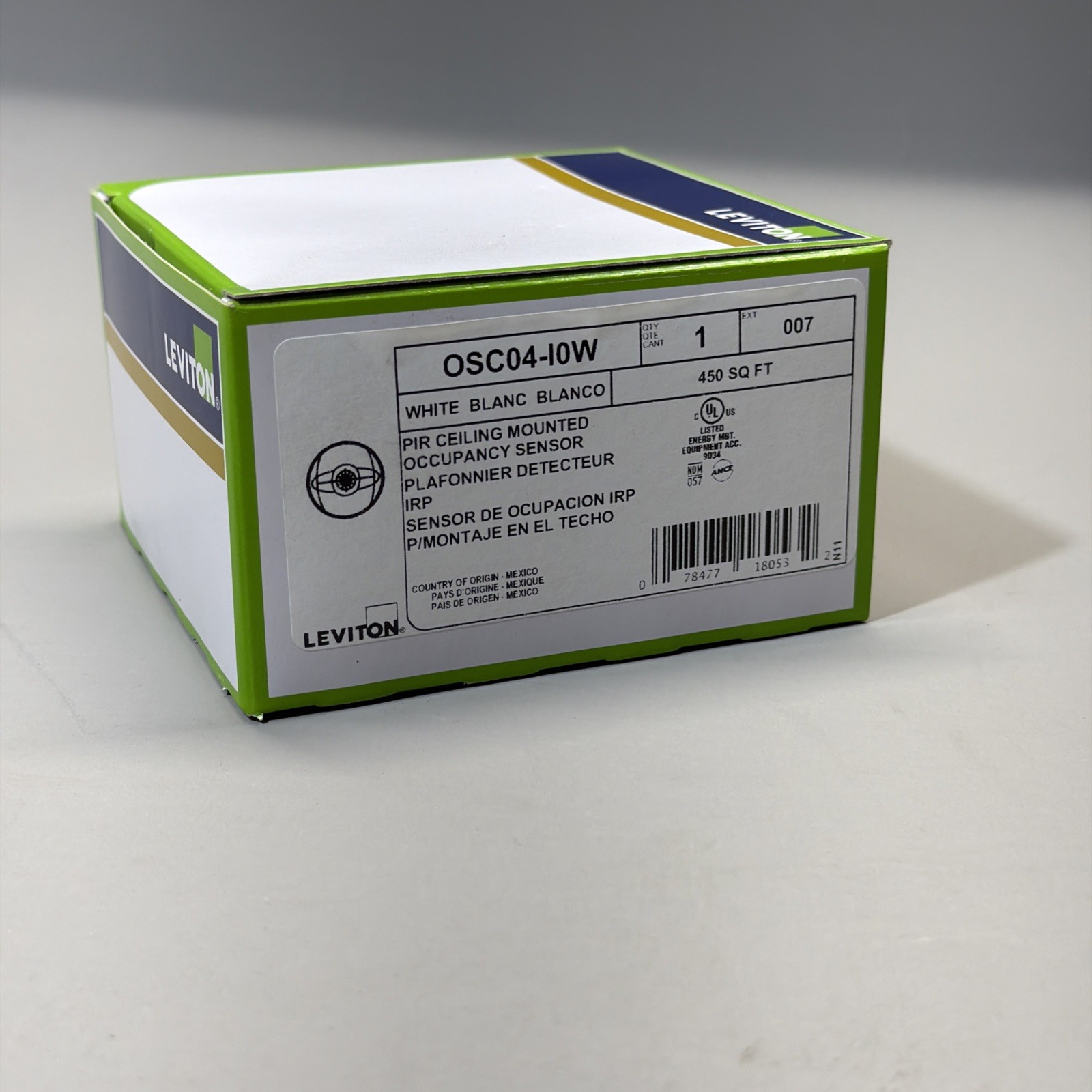 2 pieces. Leviton OSC04-10W, Infared Ceiling Mount Occupancy Sensor - NEW